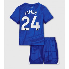 Chelsea Reece James #24 Hemmaställ Barn 2025-26 Kortärmad (+ Korta byxor)